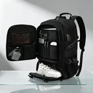 50L Large Capacity Travel Backpack, Men's Independent Shoe Compartment, Business Bag, Outdoor Sports, Waterproof, Storage Backpack