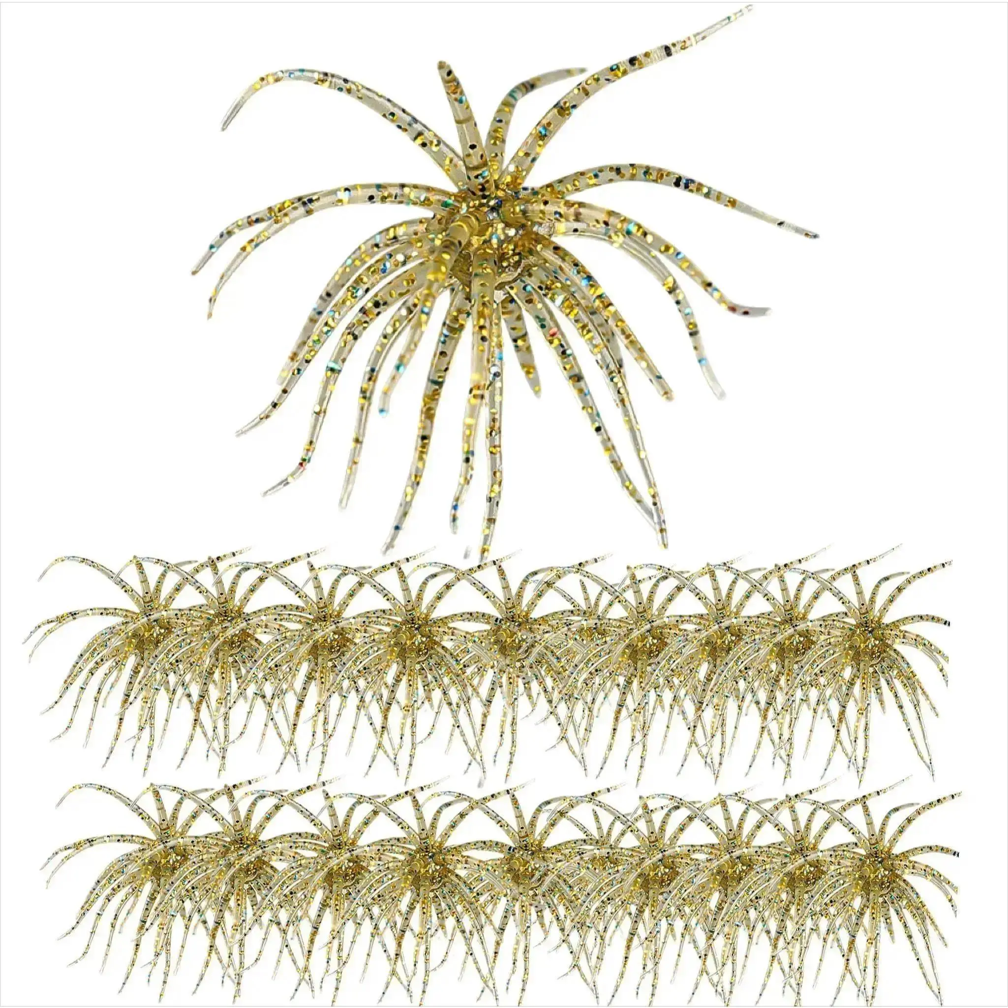 10 Pack Realistic Sea Urchin Fishing Lures Soft Floating Artificial Baits Tough Lifelike Texture Plastic Tackle for Catching Bass Trout Ocean River
