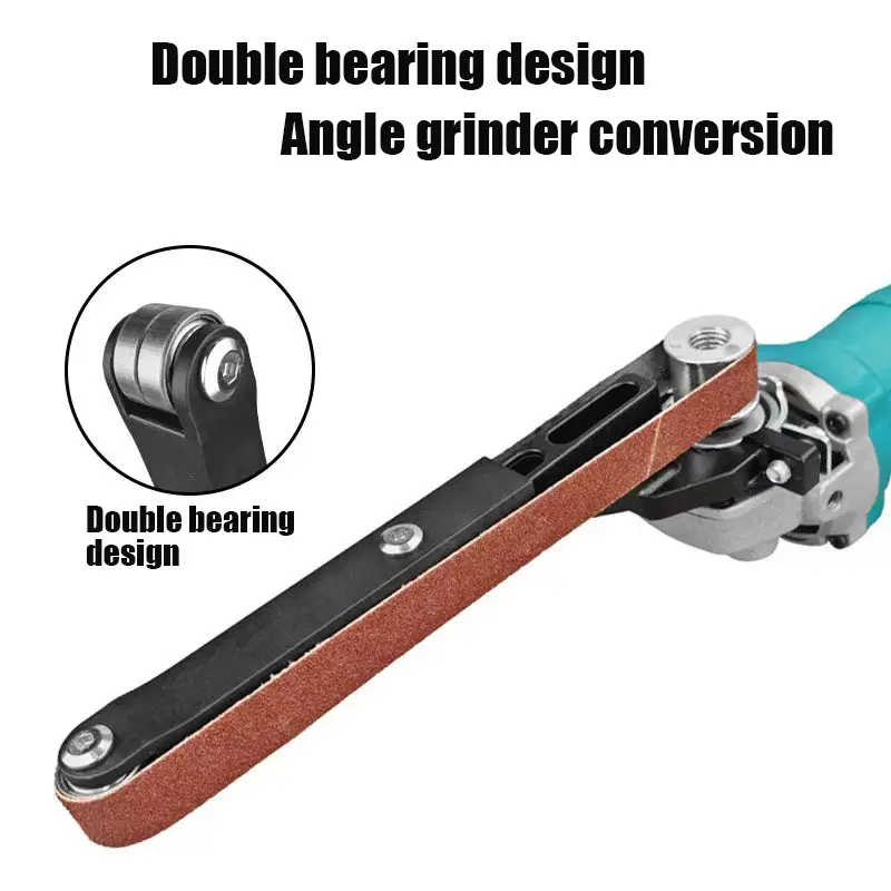 Angle Grinder Converted to Sanding Belt Machine, Woodworking Tool for Grinding, Rust Removal, Polishing, Conversion Stand, DIY Workshop Essential