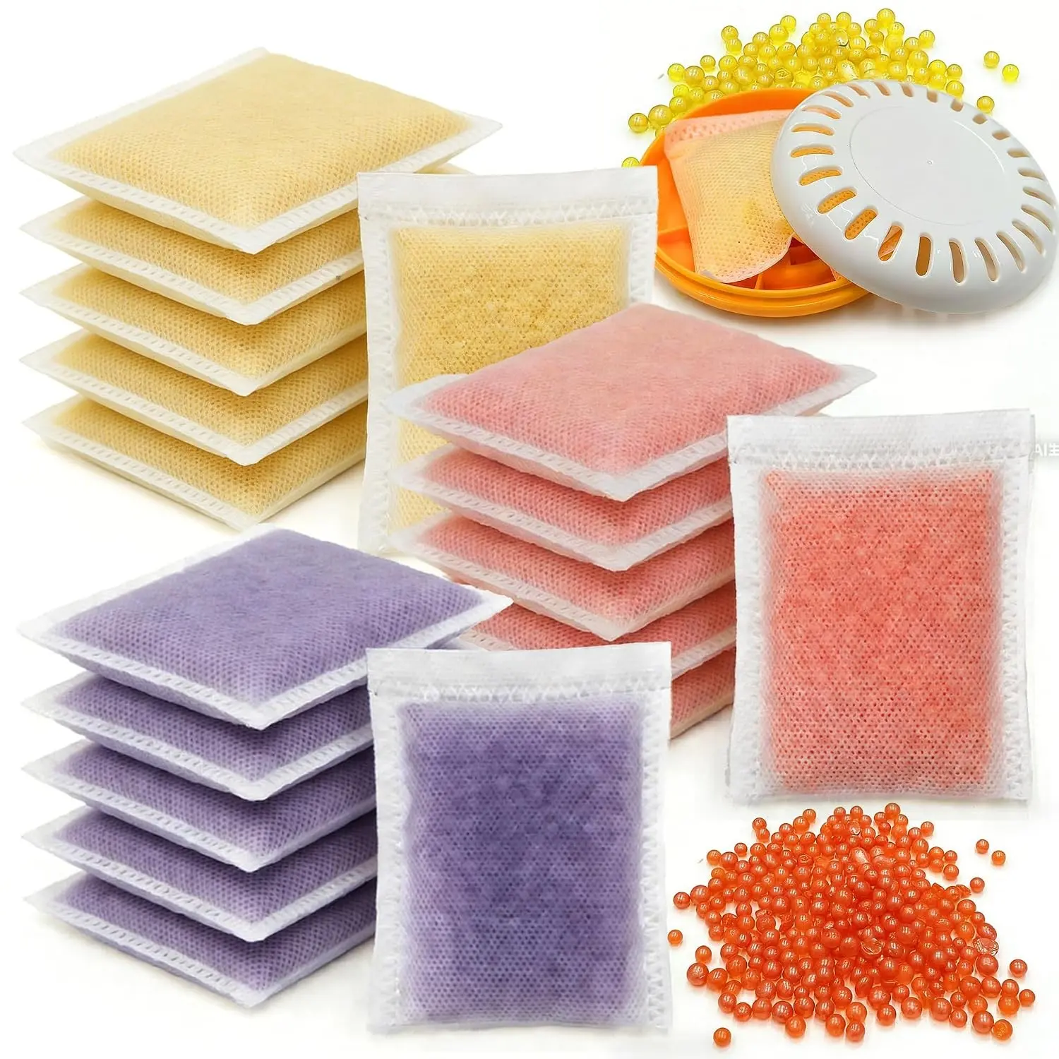 18 PCS Diaper Pail Odor Eliminator Refills Baking Soda Puck Cartridge Deodorizer for Munchkin Step and Pail Diaper Pails, 6 Lavender + 6 Lemon + 6 Grapefruit, Fits 3.5" Cartridge