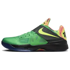 Nike KD 4 Weatherman Low-Top Basketball Shoes for Men – Black and Green, Comfortable and Versatile Verifiable, with credentials and supporting global authentication