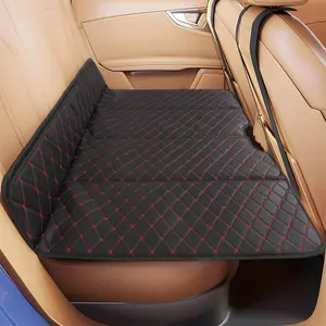 Car Mattress PU Leather Portable Back Seat Travel Mattress Non-Inflatable Car Back Seat Folding Bed Mattress for Sedan SUV Truck