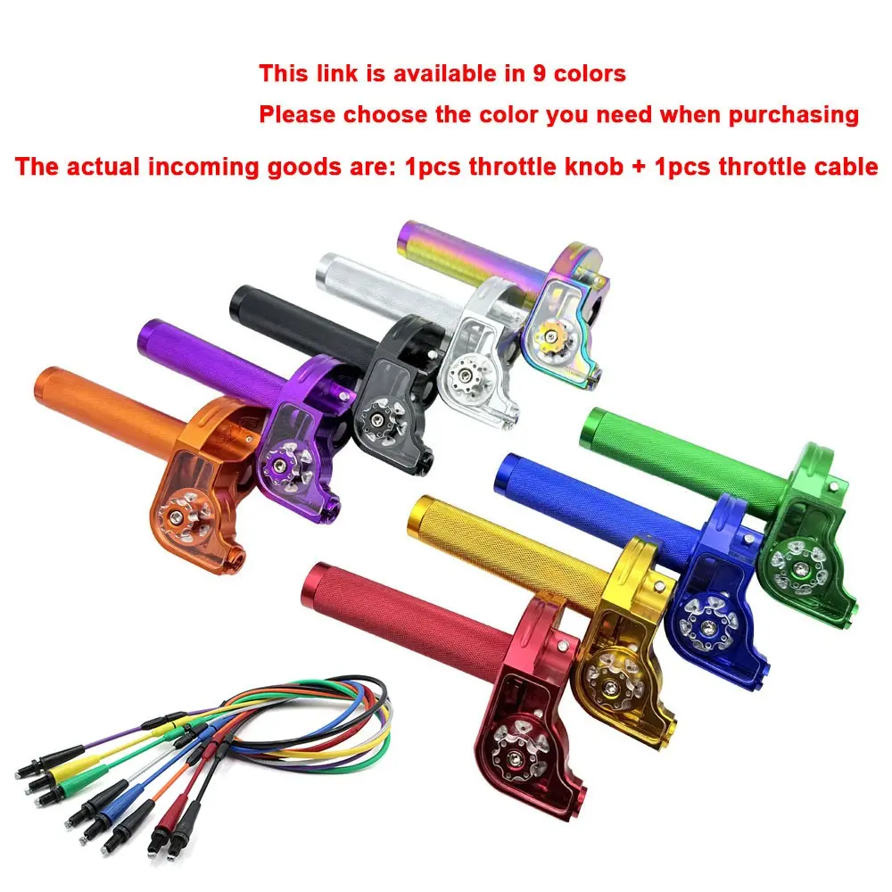 Cnc Aluminum Quick Twist Throttle Handle Assembly, Complete Throttle Cable Kit, Universal for Off-Road Motorcycle Modifications, Motorcycle Parts