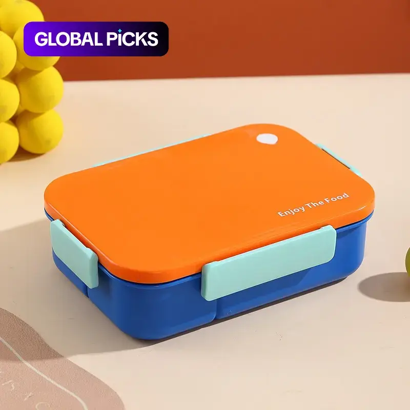 Simple Office Lunch Box, Microwave Heating Compatible, Microwavable Bento Box, Partitioned Bento Box for Elementary Students, Light Meal Fruit Container #GLOBAL PICKS
