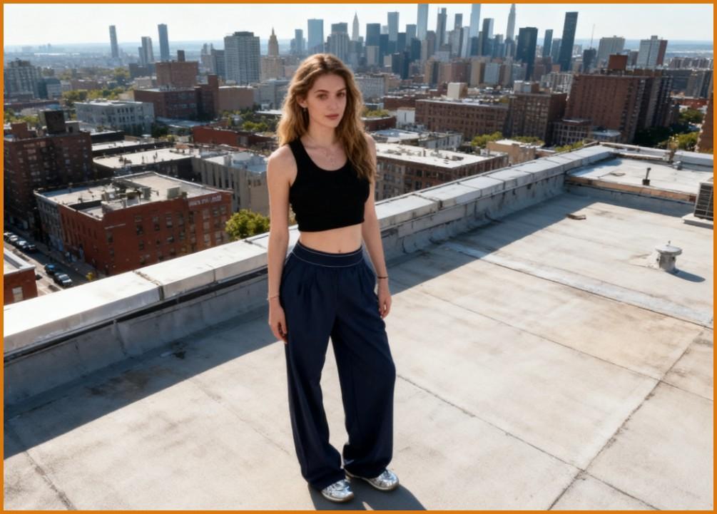 Women'S Elastic High-Waisted Wide Leg Pants - American Retro Loose Straight Lightweight Quick-Dry Breathable Casual Everyday Chic Bottoms