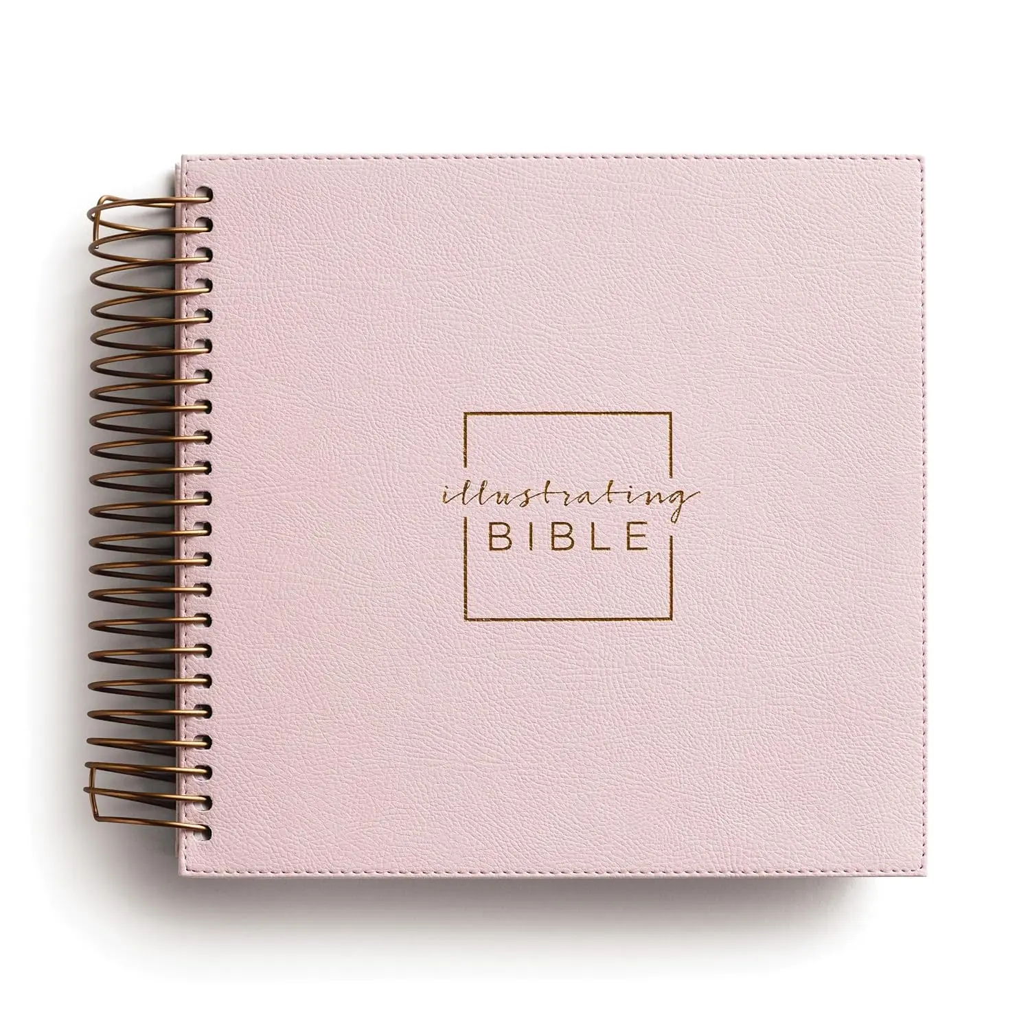 *New Edition Bible Illustrated: Spiral-Bound Bible Journal*, DaySpring Pink Edition [Paperback], Leather-look Cover, Instagram Soft Style, Bible Sketchbook Hand-Drawn Art Style, Simple Religious Aesthetics