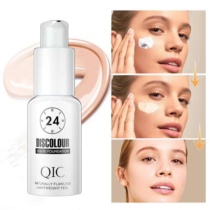Long Lasting Color Changing Foundation, 1 Box Sweat Activated Foundation, Moisturizing Lightweight Concealer Foundation, Makeup Product for Women & Girls, Hydrating
