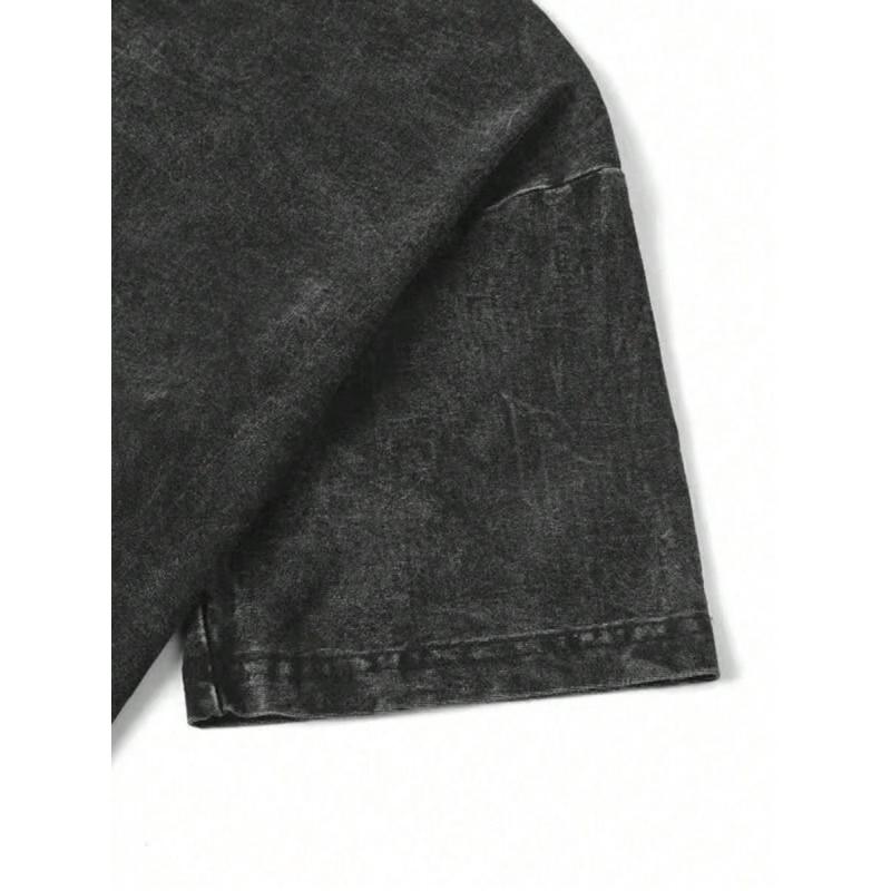 Retro Limited Edition Ryomen Sukuna Traditional Japanese Style Jujutsu Kaisen Anime Double Printed Oversize Lightweight Acid Washed Tee Graphic Tee Casual Streetwear Outfits For Men Anime Clothing Fan Merchandise Comfortable Everyday Wear