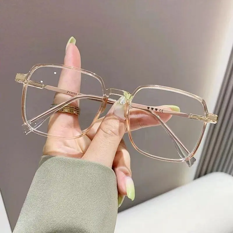 Retro Metal Frame Reading Glasses - Anti-Blue Light, 0 to +4.0 Diopter Range, 52mm, Daily Wear, Beach Far-Sighted Eyewear for Women, Direct Shipping