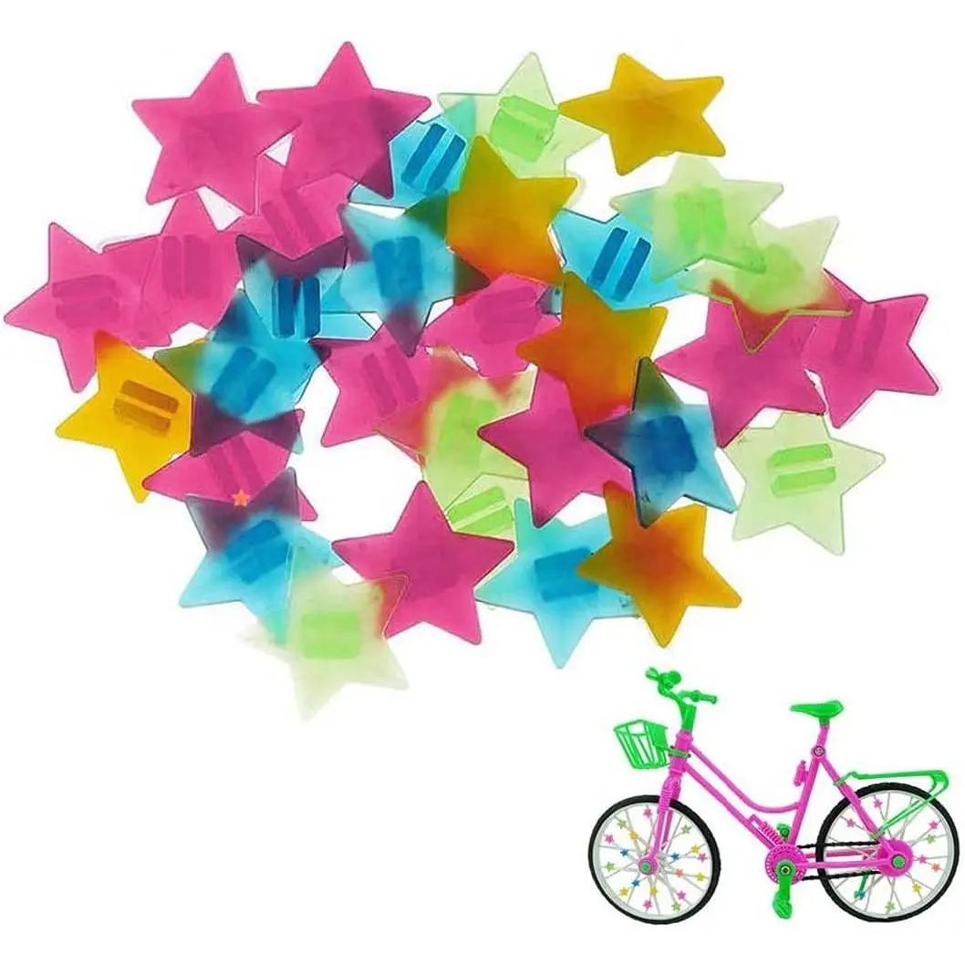 Wheel Spokes Bead Plastic Clip Bead Plastic  Spokes Colorful  Spokes Decorations for   Spokes Accessories Wheel Decorations 36 count