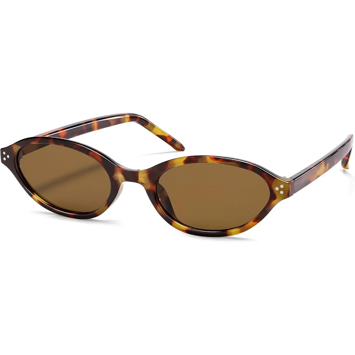 Retro Oval  Eye Sunglasses for Women AP3820 |  Narrow 90s Designer Sunnies Lightweight UV400 Protection Lens