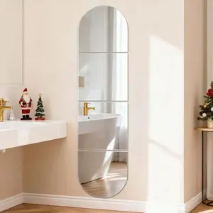 High-Definition Scratch-Resistant Acrylic Full-Length Mirror, Self-Adhesive Shatterproof Wall-Mounted Mirror, Stick On Mirrors For Wall, 47.24/31.4 Inches