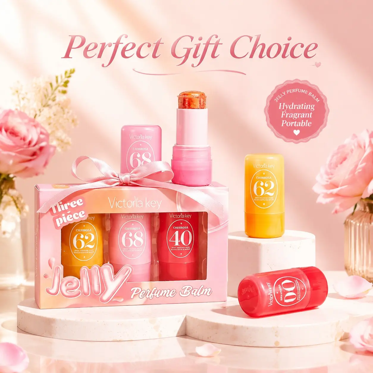 Brazil Rio Digital Solid Perfume Set Box, Scented Gift Set Fragrance Body Balm, Fragrance Ensemble, Essential Travel Essentials, Perfect for Gifting & Personal Use