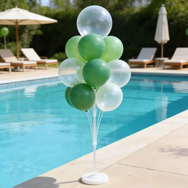 Balloon Stand Set, Includes Base, Extension Piece And Easy-To-Assemble Desktop/Floor Post , Sturdy Decorative Support, Suitable for Weddings, Birthdays, Holidays And Events, Balloon Column Stand (Balloons Not Included)