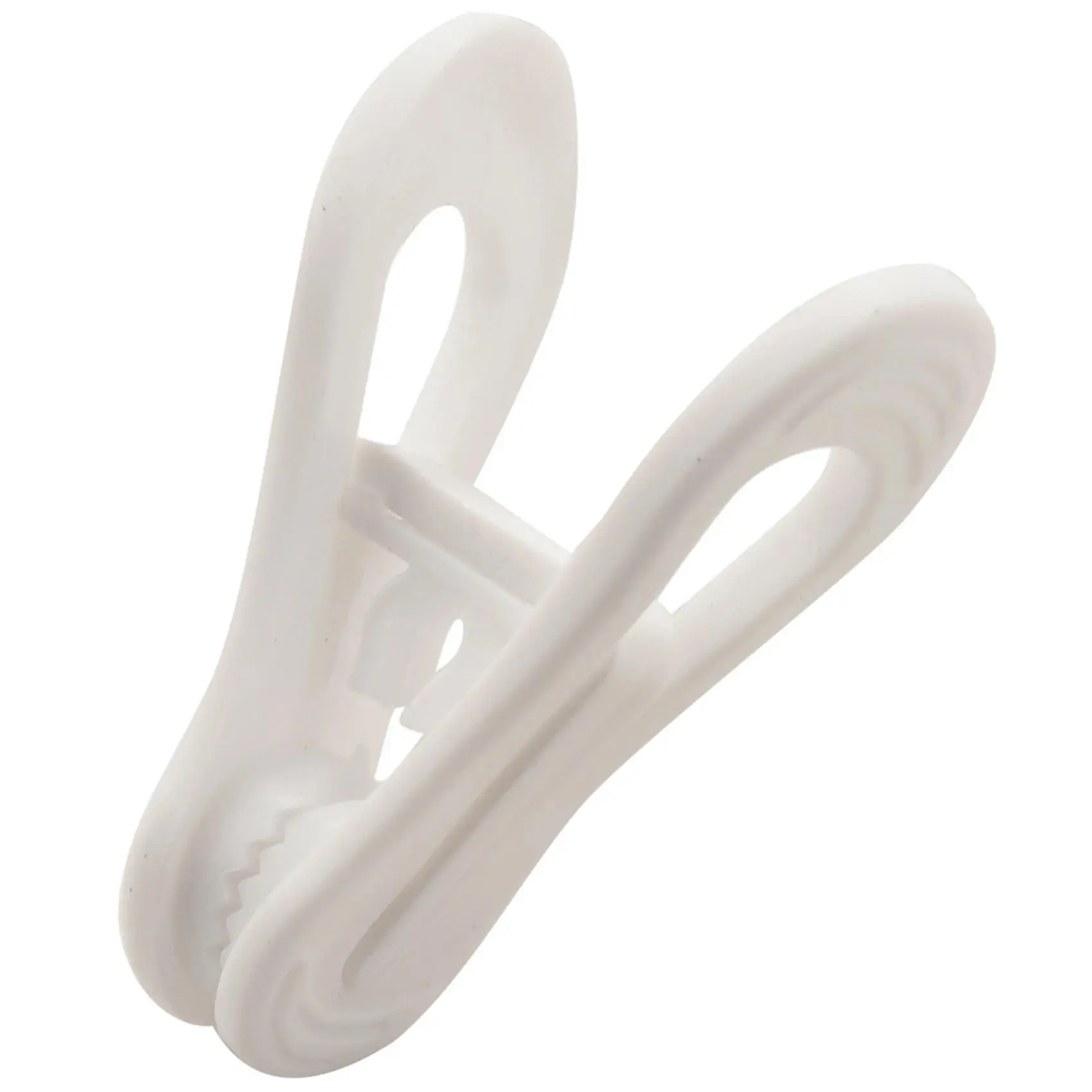 ABUI-20Pcs White Plastic Hanger Clips, Clips For Use With Slim-Line Clothes Finger Clips Washing Line Laundry Pegs