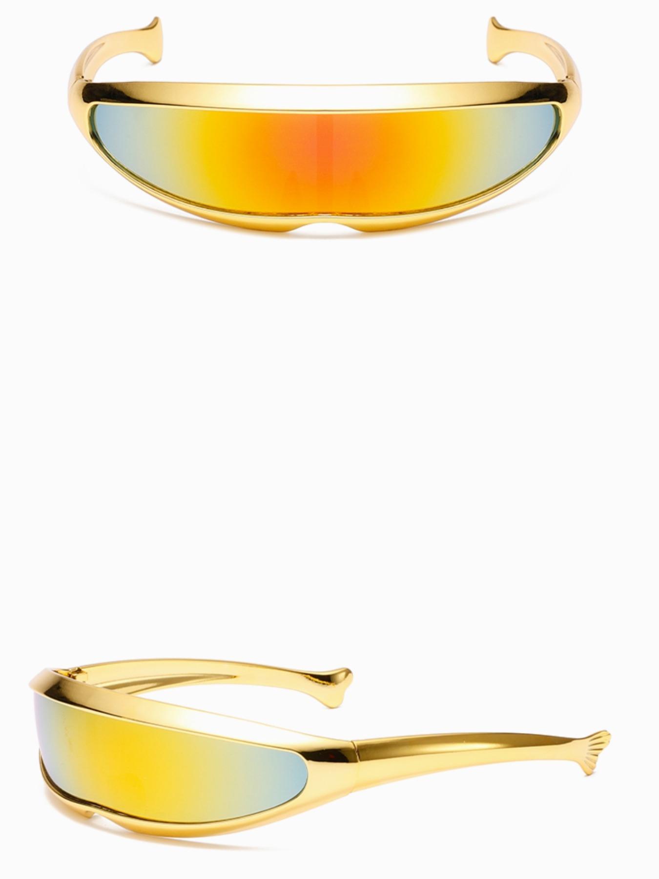 【1pay】Future-Ready Metallic Narrow-Frame Sunglasses | Bold Y2K Style Shades (Size runs small, please check size chart before ordering)
