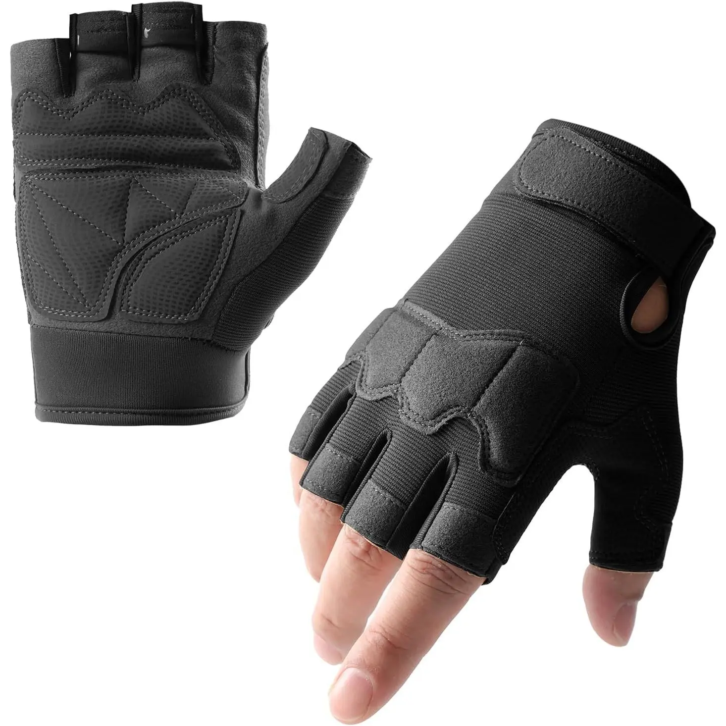 Fingerless Outdoor Gloves for Men Women, Knuckle Protection for Cycling Hiking  Riding,  Gloves for Men Women