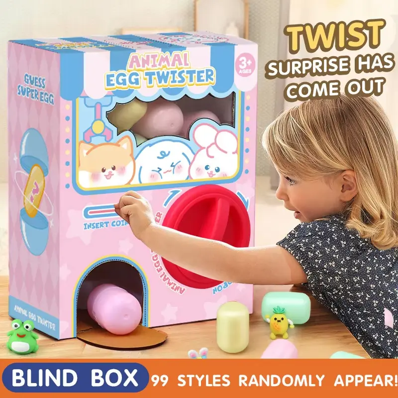 Claw Machine Children Fun Egg Twisting Machine Toys Capsule Surprise Gift Christmas Prize Dispenser Toy for Kids Doll Machine
