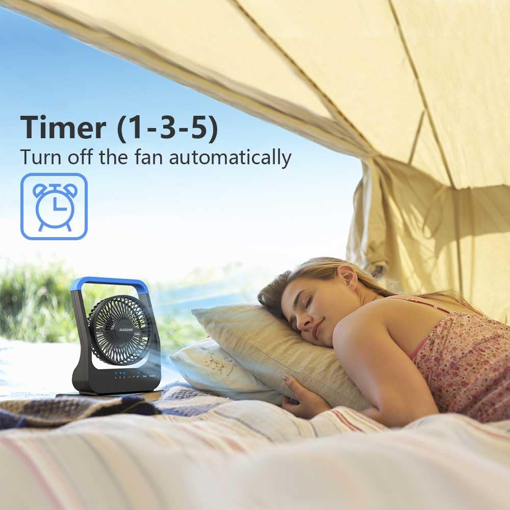 Portable Desk Fan, D Operated Fan for Hurricane, Fan by USB 214H Long Lasting with Timer 6'' Portable for Outdoor Camping Quiet 3 Speeds for Office Bedroom(Blue) Portable Desk Fan, D Operated Fan for Hurricane, Fan by USB 214H Long Lasting with Timer 6'' Portable for Outdoor Camping Quiet 3 Speeds for Office Bedroom(Blue)
