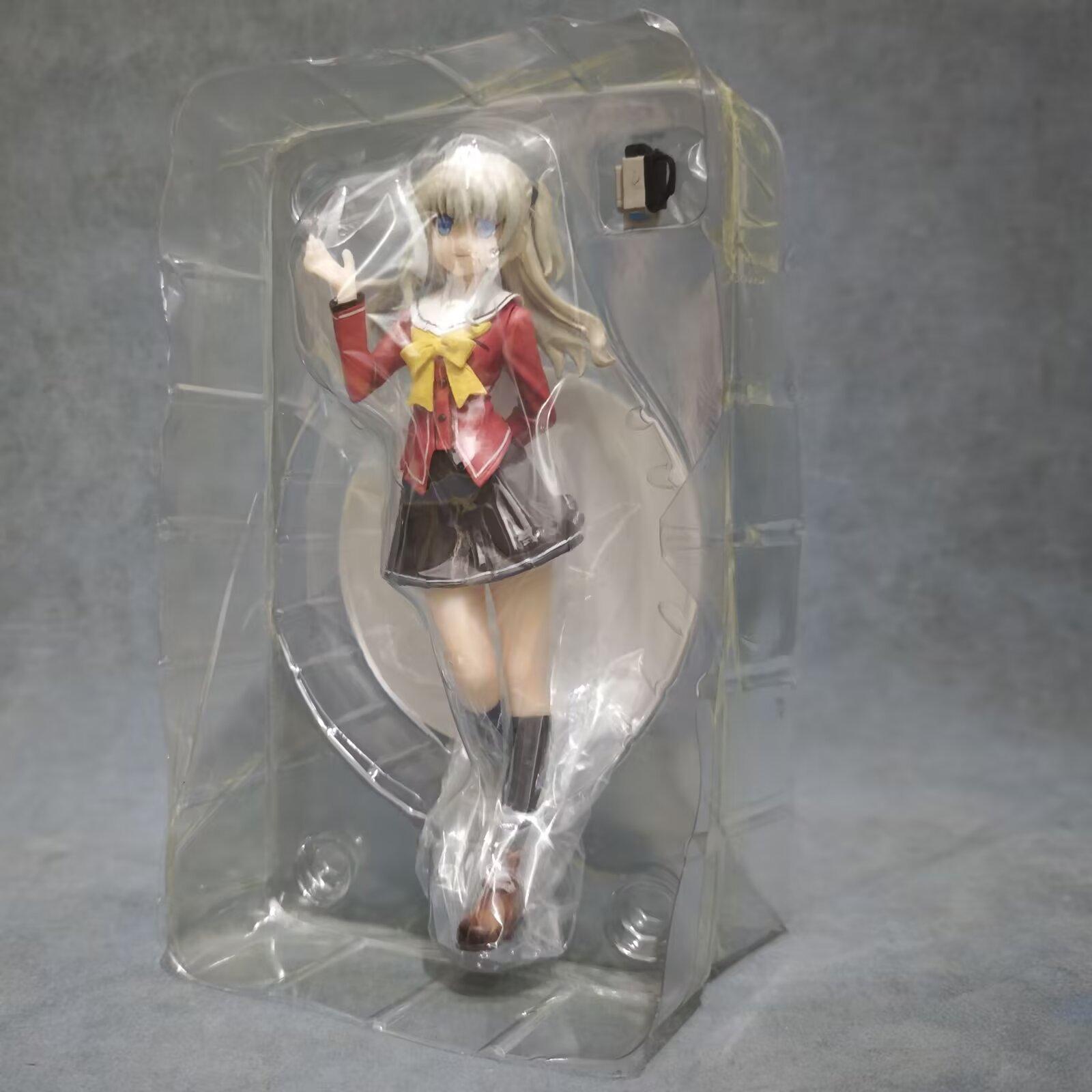Charlotte Tomori Nao PVC Action Figure School Uniform Cute Girl Statue Model Anime Peripheral Desk Decor Gift Collectible Toy