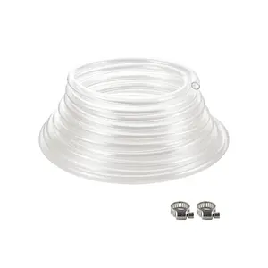 VEVOR Clear Vinyl Tubing, 3/8" IDx 1/2" OD, 50FT Plastic PVC Tubing, Flexible and Cuttable Clear Hose, 1/16 in Wall Thickness, High-strength PVC Material for Aquarium Irrigation Swimming Pool Lab