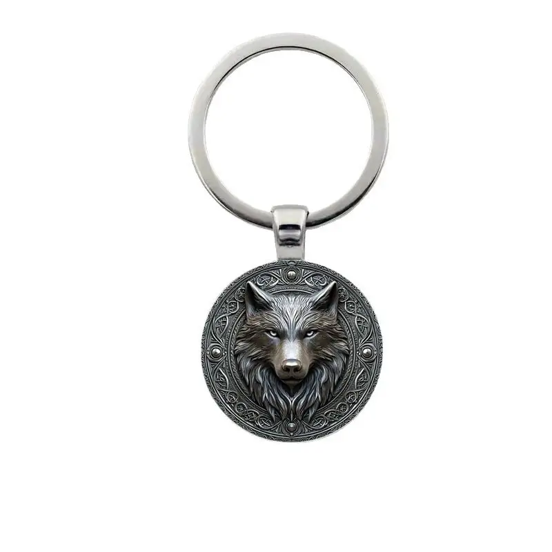 Wolf Head Keychain, Unique Wolf Design Key Holder, Durable Metal Material, Perfect Gift for Men & Women, Ideal for Daily Use