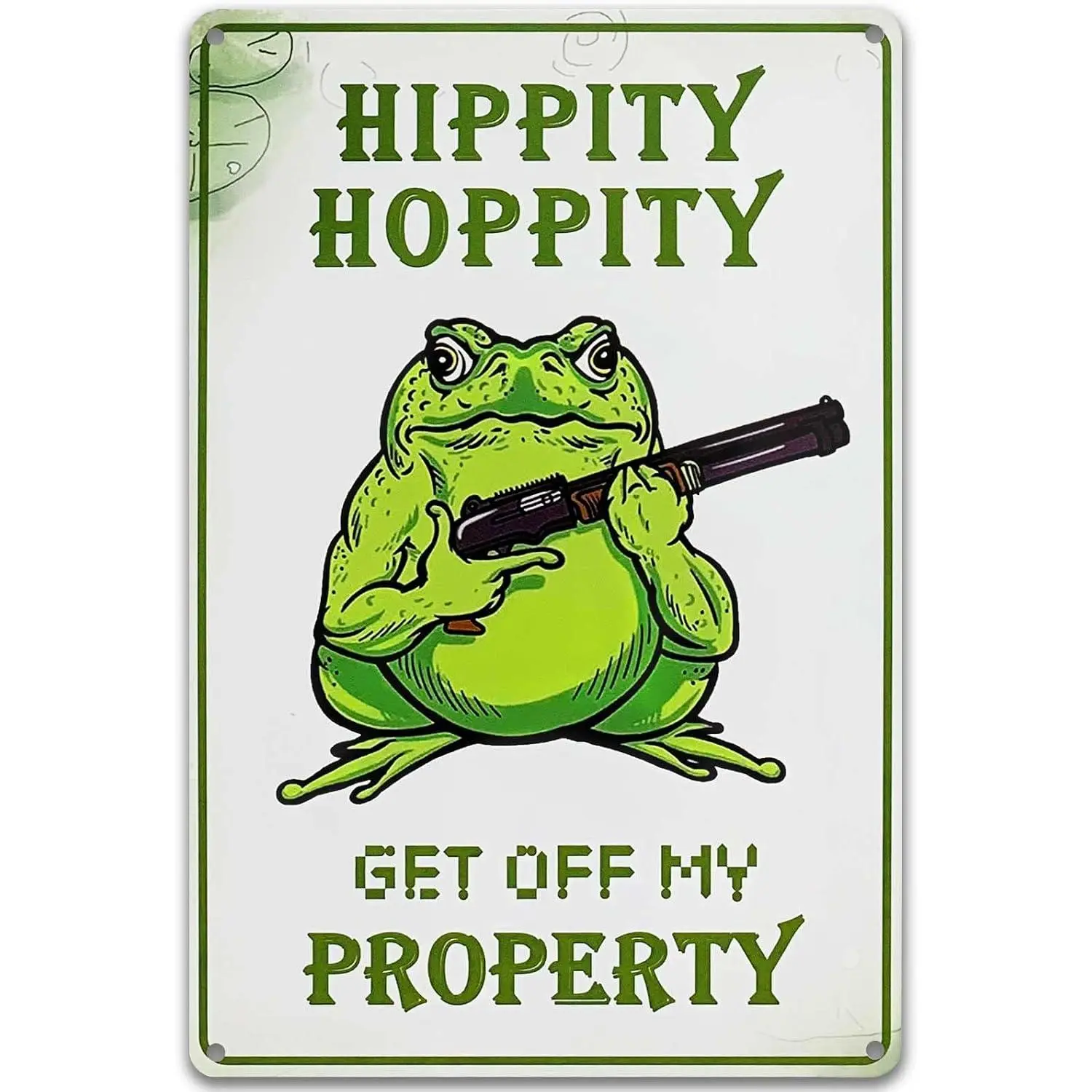 Funny Meme Posters Frog Room Decor Hippity Hoppity Get Of My Property No Trespassing Sign For Bedroom (210)