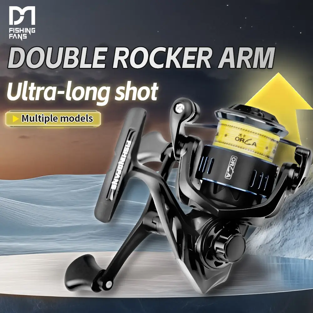 FISHINGFANS ORCA S3 Water Resistance Spinning Reel 25KG Max Drag Power 4+1BB 5.2:1 PESCA SPINNING Fishing Reel Fishing Equipment