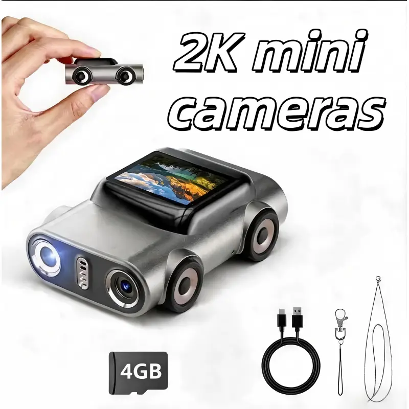 Mini Keychain Digital Camera, HD Video Recorder, Mini Camcorder, 0.96 Inch Display, Flashlight, 21 Filters, Y2K Style, Free 4GB SD Card, Charging Cable Included