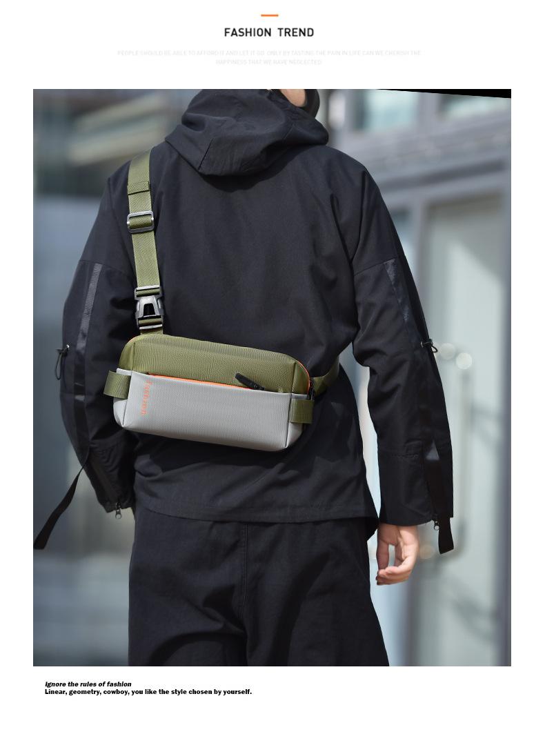 2026 New Trendy Cool Men's Bag, Crossbody Motorcycle Bag, Street Style Sports Car Crossbody Men's Bag, Waterproof Leather Chest Bag for Men