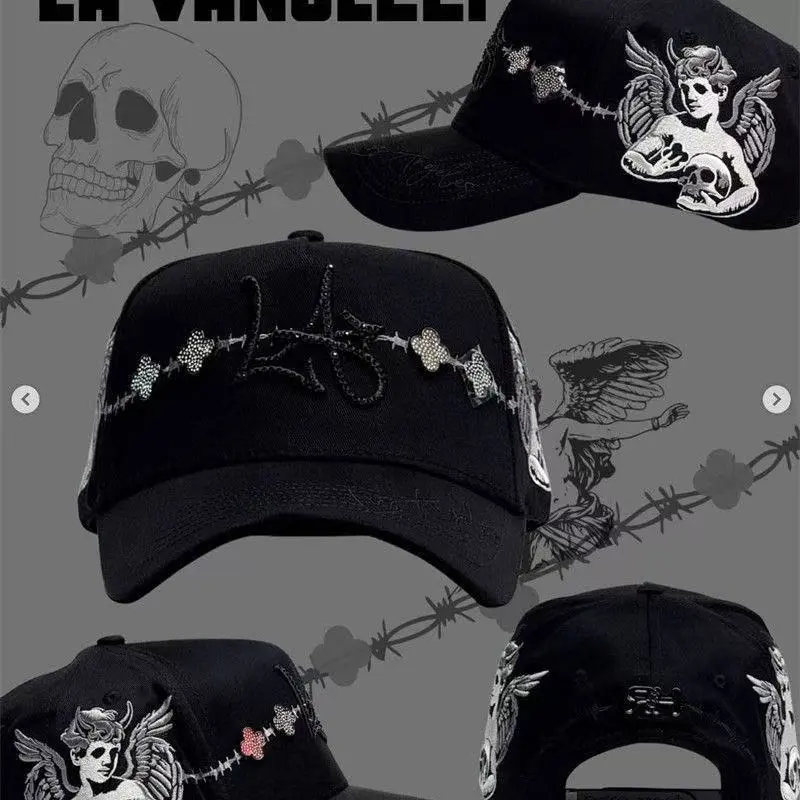 Dark and Edgy Style 4 Leaf Clover Necklace Thorn Embroidery Rhinestone Encrusted Hip Hop Jewelry Off The Charts Vibe