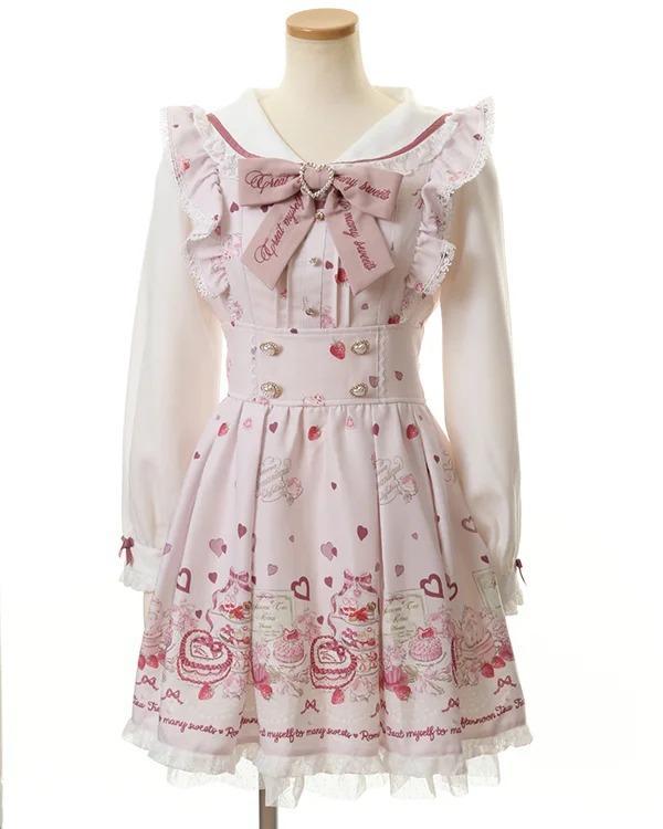 Japanese Lolita Dress Suits Women Long Sleeve Floral Mini Dress Sets Elegant Vintage Fashion High Waist Kawaii Outfits  Chic