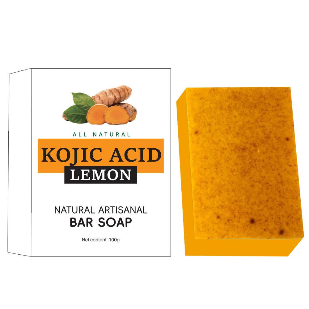 4 Natural Soaps for Glowing Skin Turmeric + Kojic + Lemon + Ginger, Handmade Cold Process, Fades Dark Spots, For Face & Body, No Harsh Chemicals