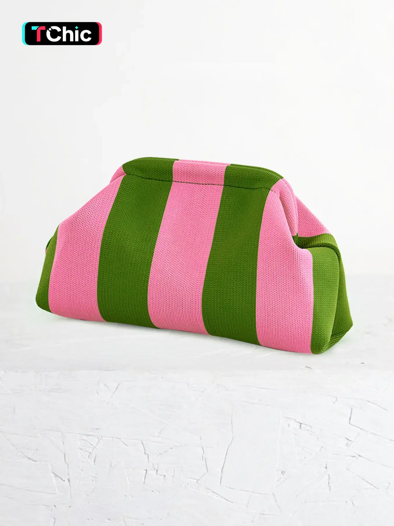 Women's Striped/rhombus/leaf/dot Cloud Handbag, Clip Closure Crossbody Bag, Lightweight Foldable for Daily Use, Gifts for Friends and Valentine's Day