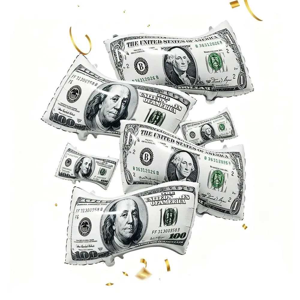 Reusable Dollar Bill Shape Aluminum Foil Balloons, Party Decor Birthday decorations, holiday celebrations, promotion or housewarming parties，Coming-of-age ceremony, best friends' gathering photo props, corporate party