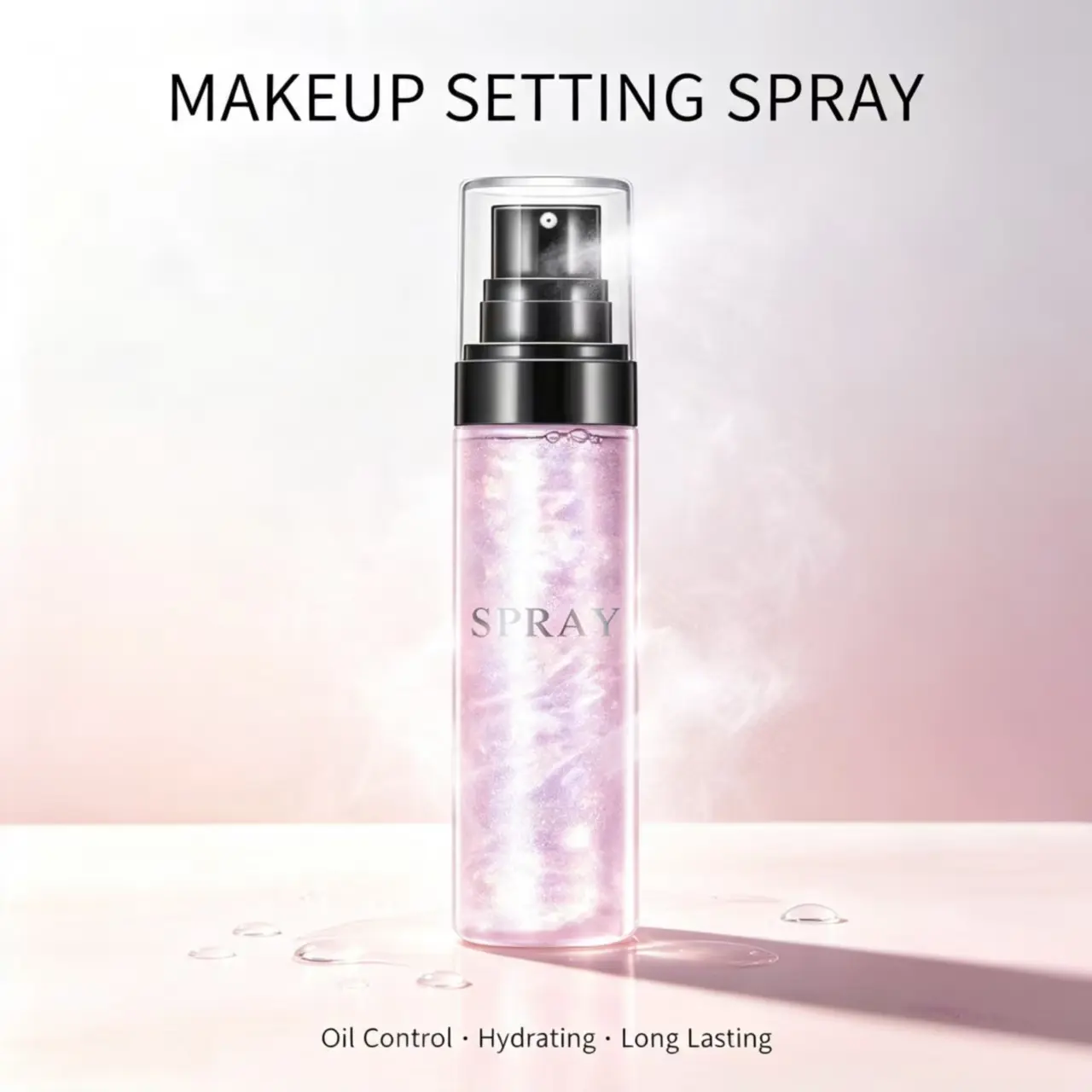 Multi-Effect Hydrating Makeup Setting Spray, Lightweight Breathable Texture, Long Lasting Anti-Fade Natural Makeup Lock Finishing Spray