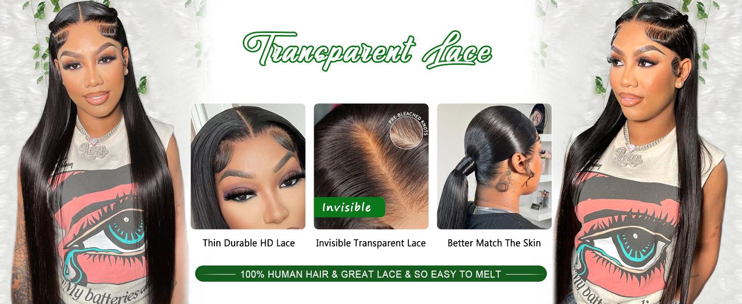 Bling Hair 13x4 13x6 Lace Frontal Bone Straight Wigs Brazilian Human Hair Wigs On Sales Pre Plucked Hd Transparent Human Hair For Woman 4x4 Lace Closure Cheap Wigs 30 28 Inch 180% Density TikTokShopStockUp