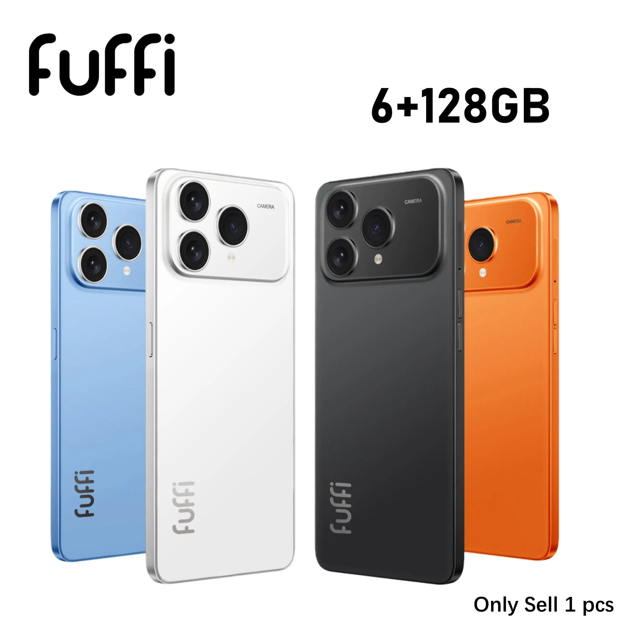 FUFFI-6+128GB ROM Smartphone, 6.53-Inch Screen, Unlocked 4G Network, 4000mah Battery, Dual Sim, Octa-Core Processor, Fashionable Phone