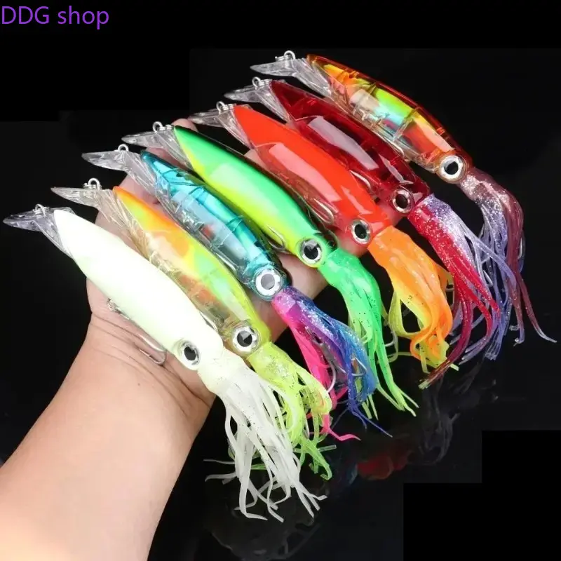 7Pcs Colorful Octopus Shaped Fishing Lure Set, Lifelike Artificial Bionic Baits, Lightweight Portable Fishing Tackle, Durable Outdoor Angling Accessories, Universal Lure Kit for Fishing Enthusiasts, Suitable for Freshwater and Saltwater Fishing