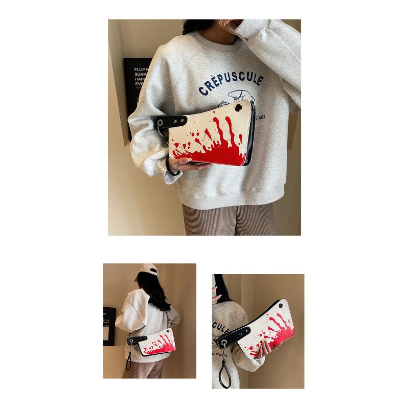 Women's High-end, Creative And Personalized Bags, Halloween Kitchen Knife Clutch, Hand-carrying Cross-body Bag