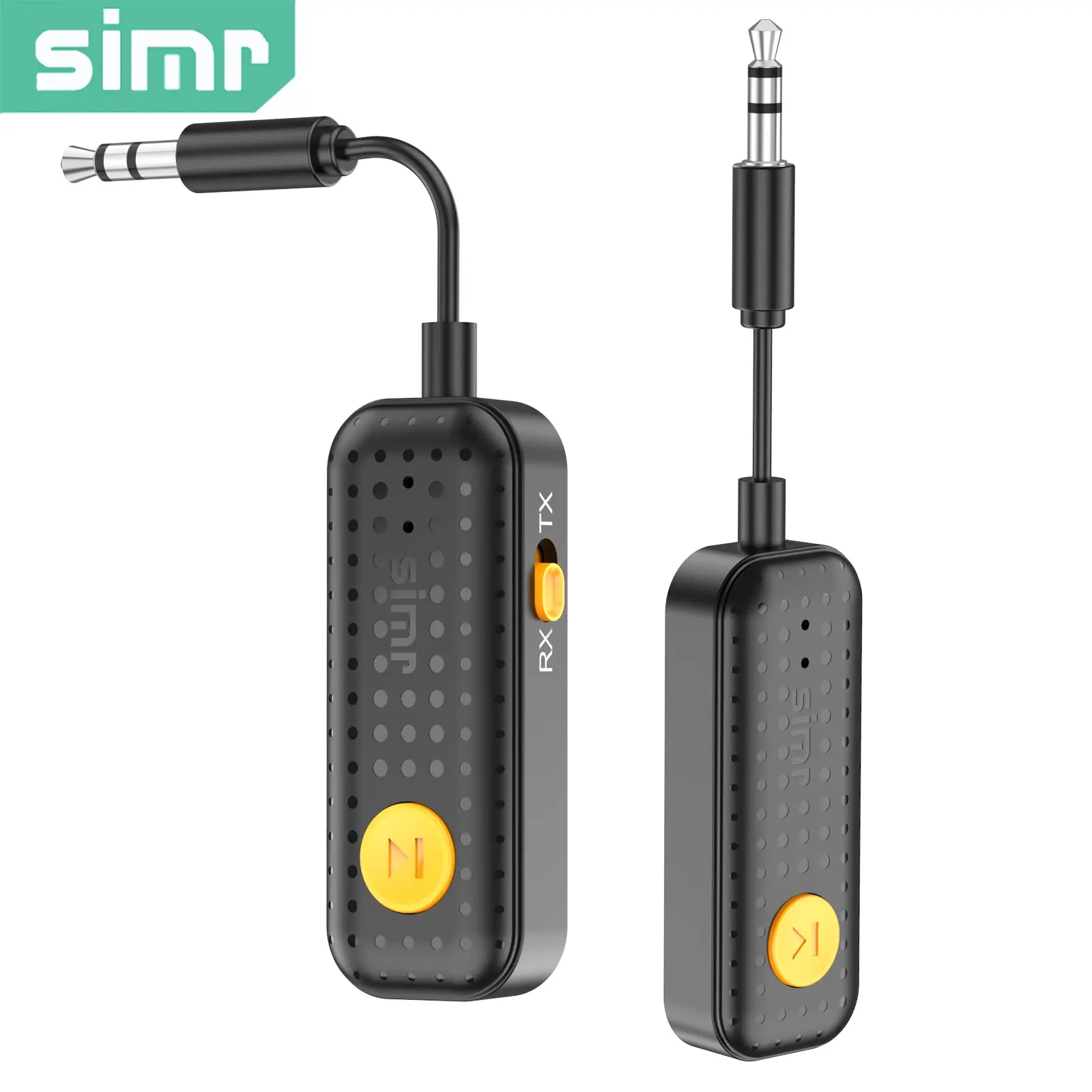 2 in 1 Bluetooth-compatible Audio Transmitter and Receiver, V5.4 with 3.5mm Aux Cable, Music Receiver Plug for TV, Earphones, Headphones, Phone, Computer, Speaker, Car simr Q5 Audio Accessory