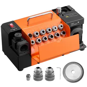 VEVOR Drill Bits Sharpener MR-13A , 3-15mm Drill Bit Grinder Sharpener with 95-135 Adjustable Point Angle, 5800RPM High Speed Re-Sharpening Machine with 13 Collets CBN Wheel for Workshops Garages