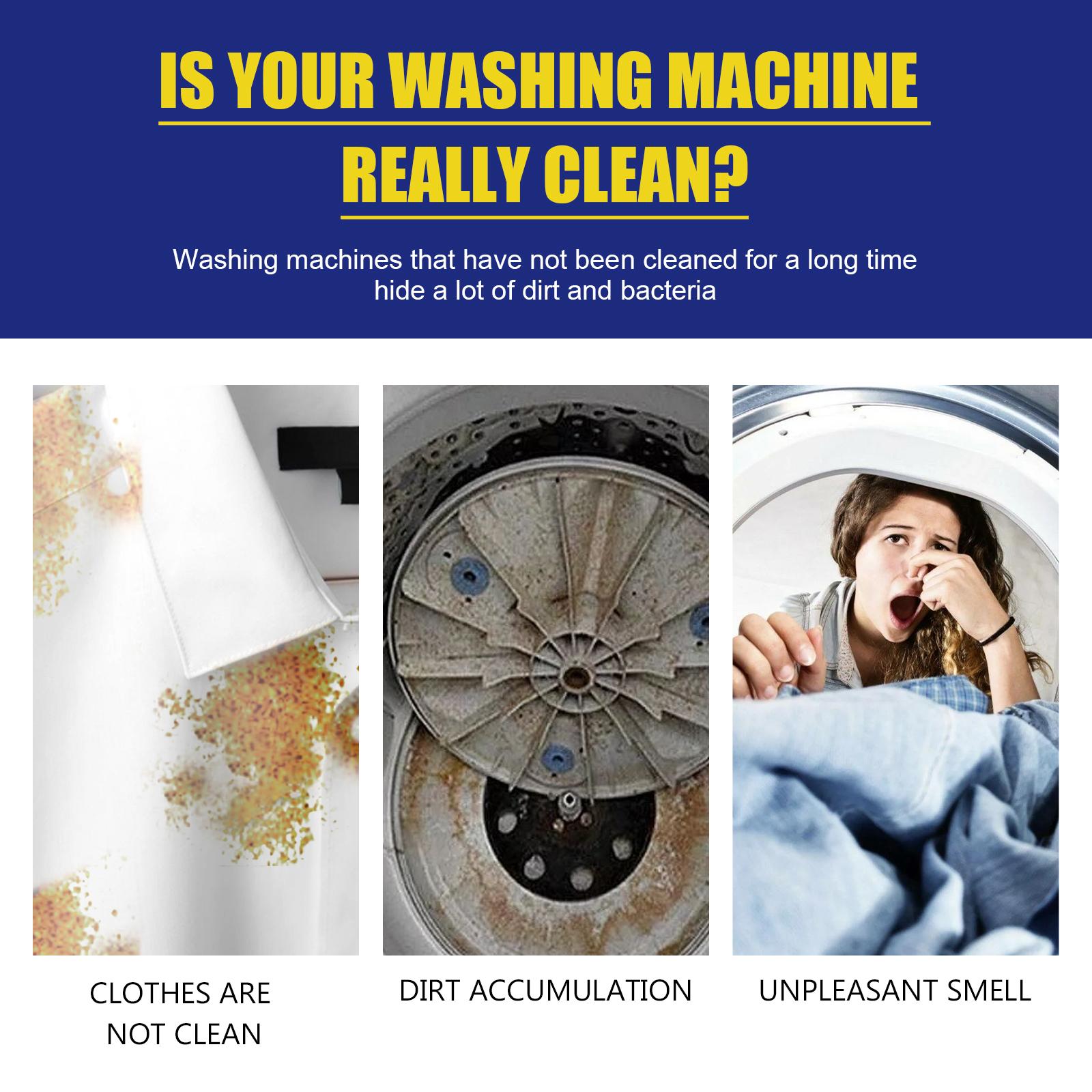 Washing machine cleaning tablets for drum-type washing machines, removes odors and dirt, deodorizes and cleans