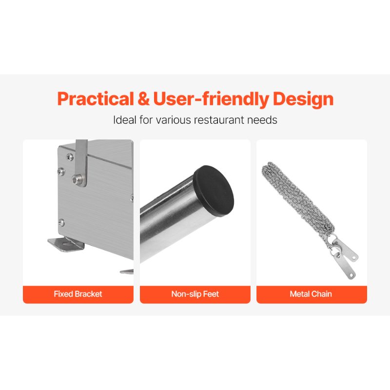 VEVOR Food Heat Lamp, 750W Hanging Commercial Food Heating Warmer, Stainless Steel Electric Strip Heater Light with Cord, Heatlamp Warming Equipment for Food Restaurant, Buffet, and Catering Kitchen