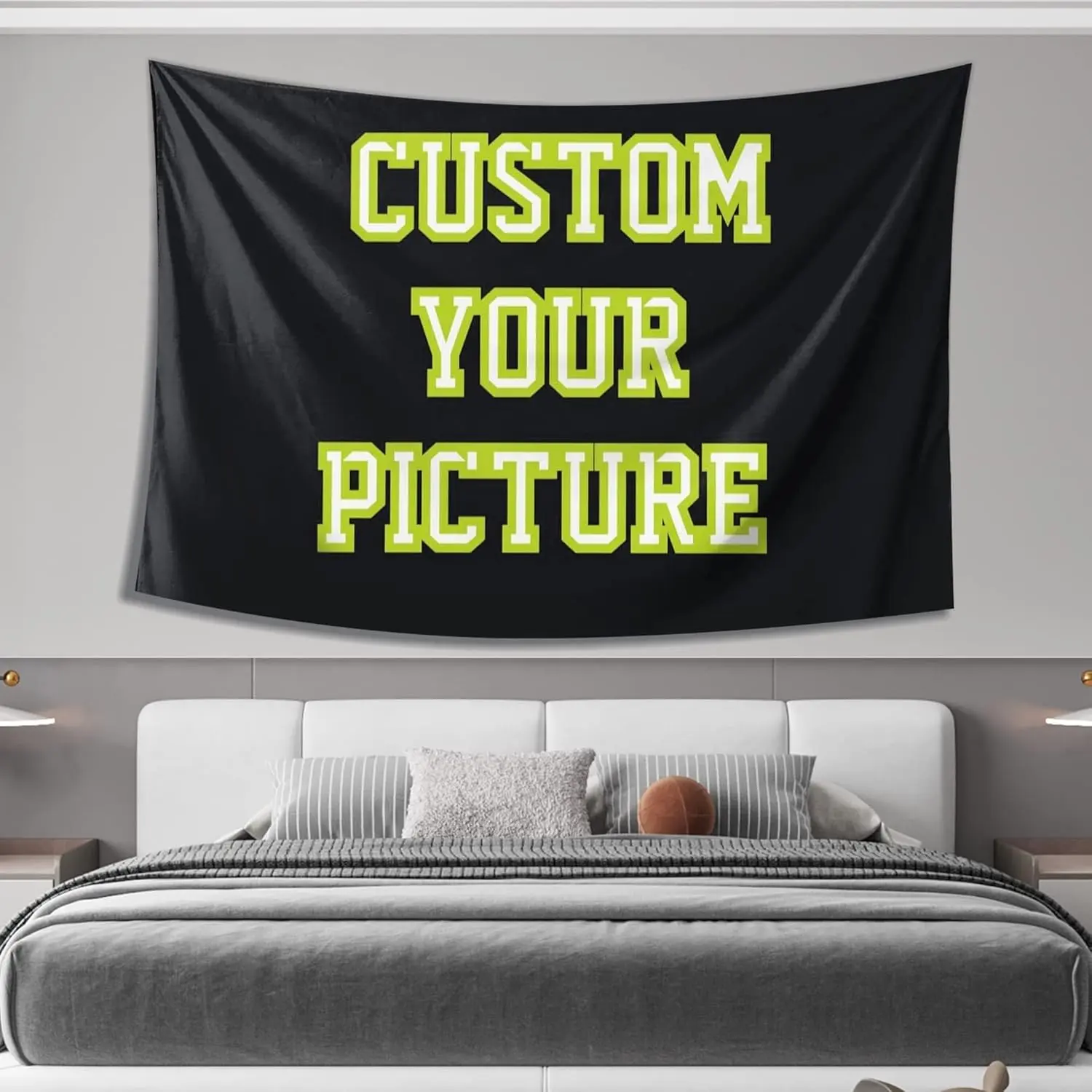 Custom Tapestry Upload Images Personalized Custom Tapestry Customized Backdrop Banner Print Any of Your Design Photo/Text/Logo Wall Hanging Art Decor for Wedding, Family, Festival ,Birthday, Graphic, Strong