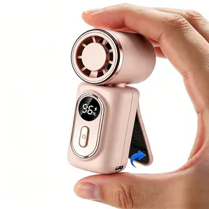 Rechargeable 3000mAh Mini Portable Fan, 3-in-1 Handheld Clip Design 5 Gears 180° Adjustable Fans USB Cooling Personal Fan