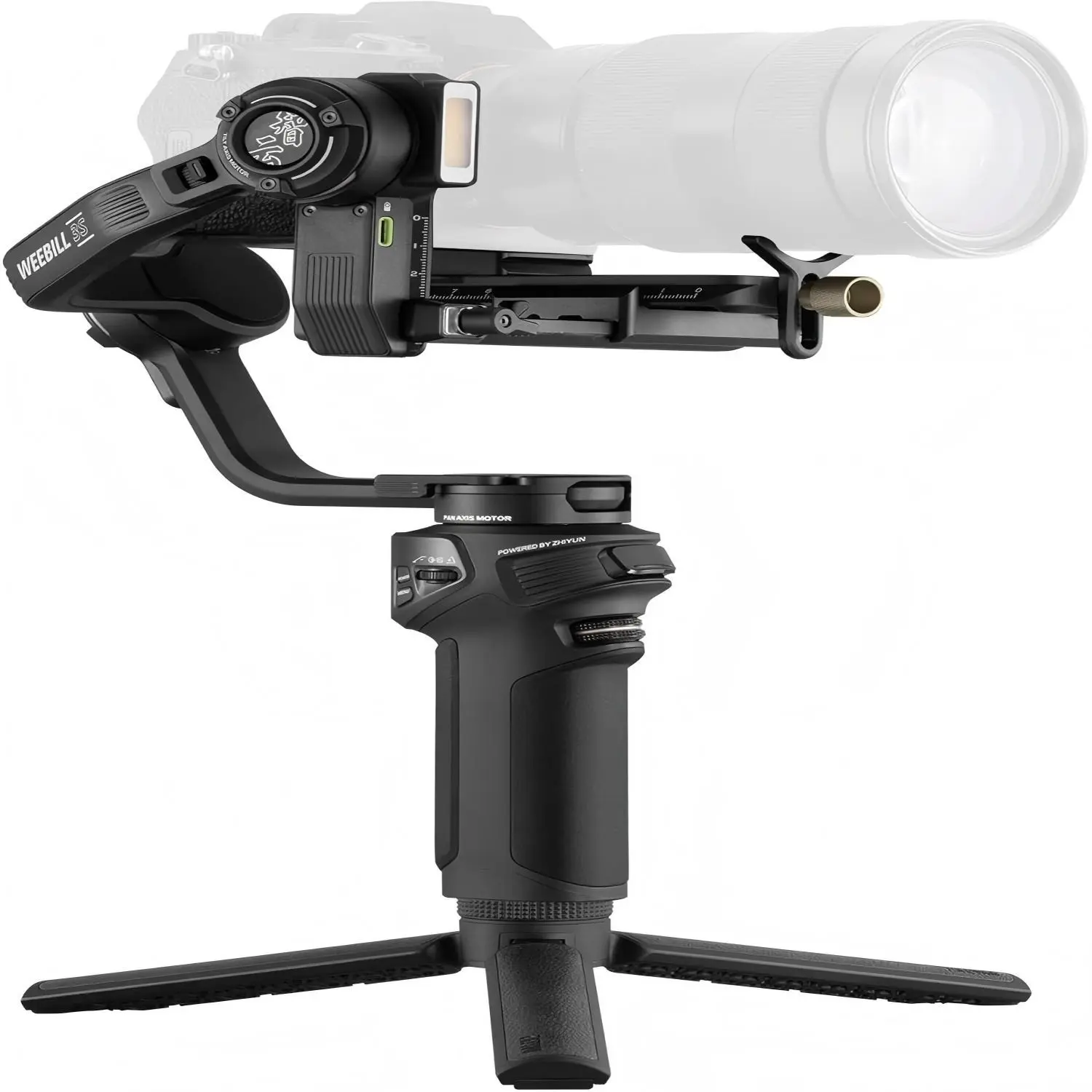 Zhiyun Weebill 3s Official Gimbal Stabilizer Tripod for Dslr and Mirrorless Cameras, Canon Nikon Sony Panasonic Fujifilm, Fill Light, Native Vertical Shooting