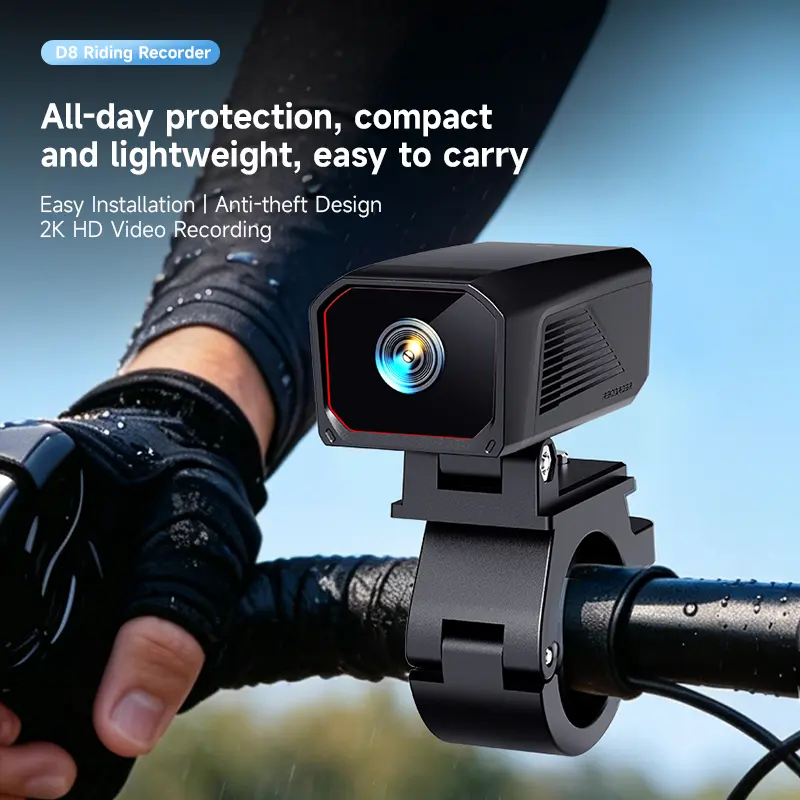 Motorcycle Riding Camera, Wide Angle Bike Dash Cam, IPX5 Waterproof Ultra Light 50g Bicycle Recorder with Multi Mount Brackets USB Continuous Recording