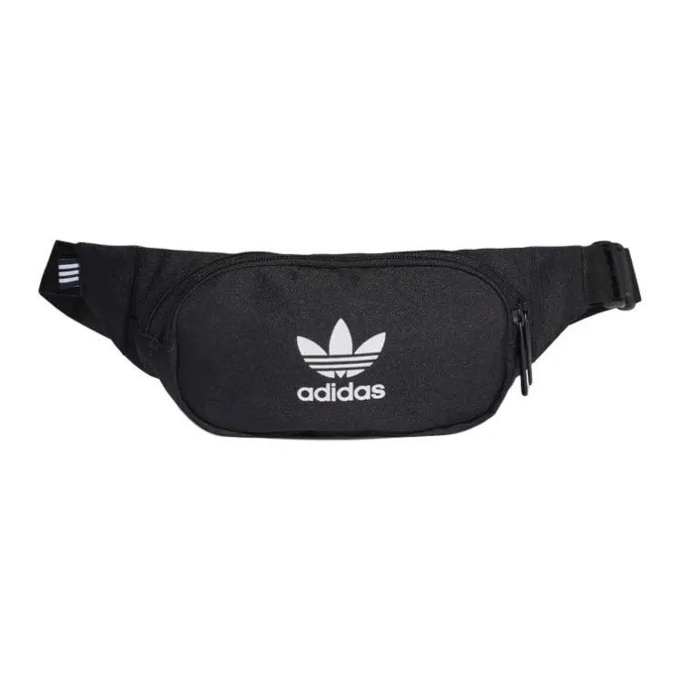 Adidas Originals Classic Large-Logo Polyester Crossbody Bag for Men and Women – Minimalist Black