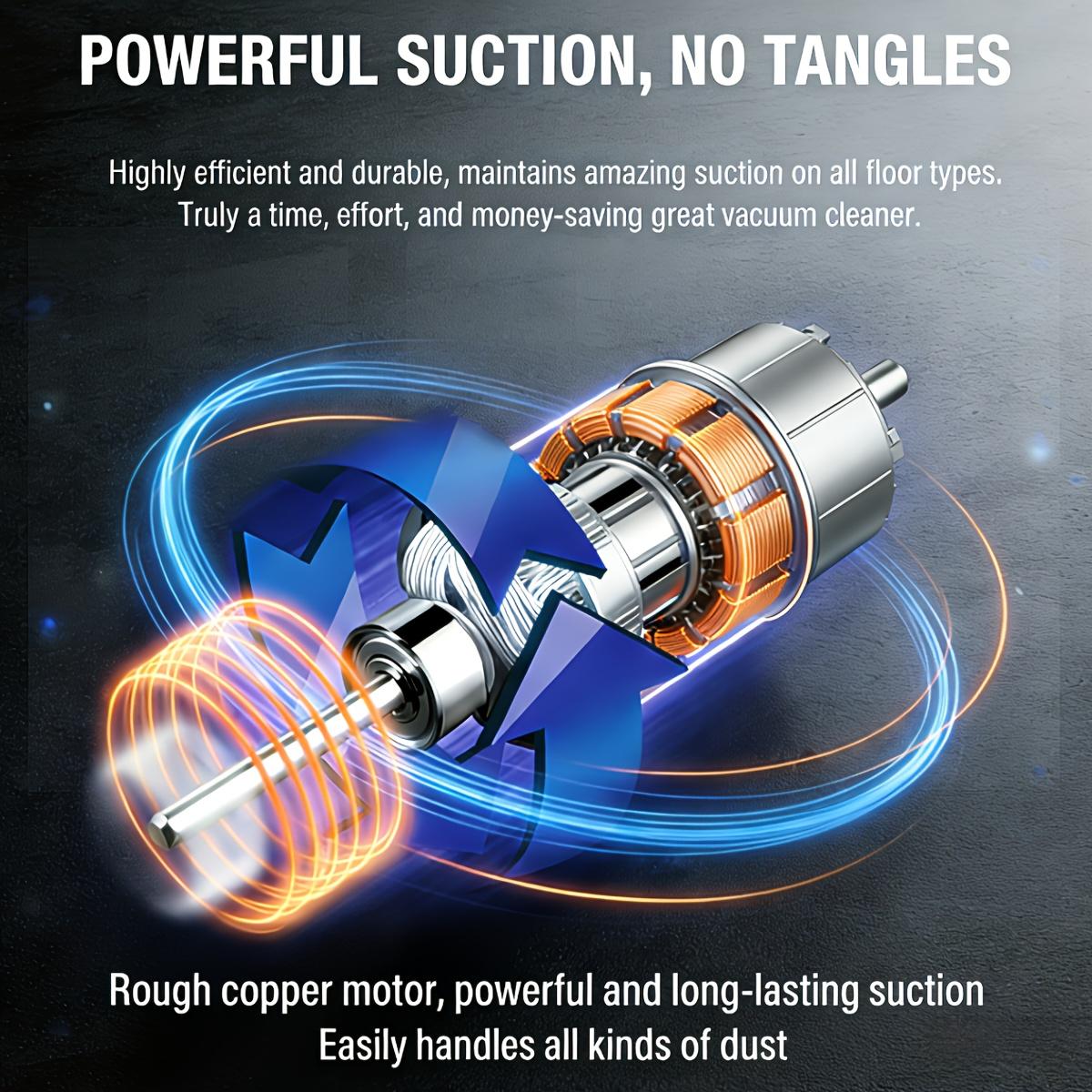 500W Corded Stick Vacuum Cleaner Gift 9 Accessories, 15KPa Powerful Suction 2-in-1 Lightweight Handheld Vacuum with HEPA Filter, Quiet Portable Dust Buster for Hard Floor, Carpet, Pet Hair, Sofa & Dorm, Blue